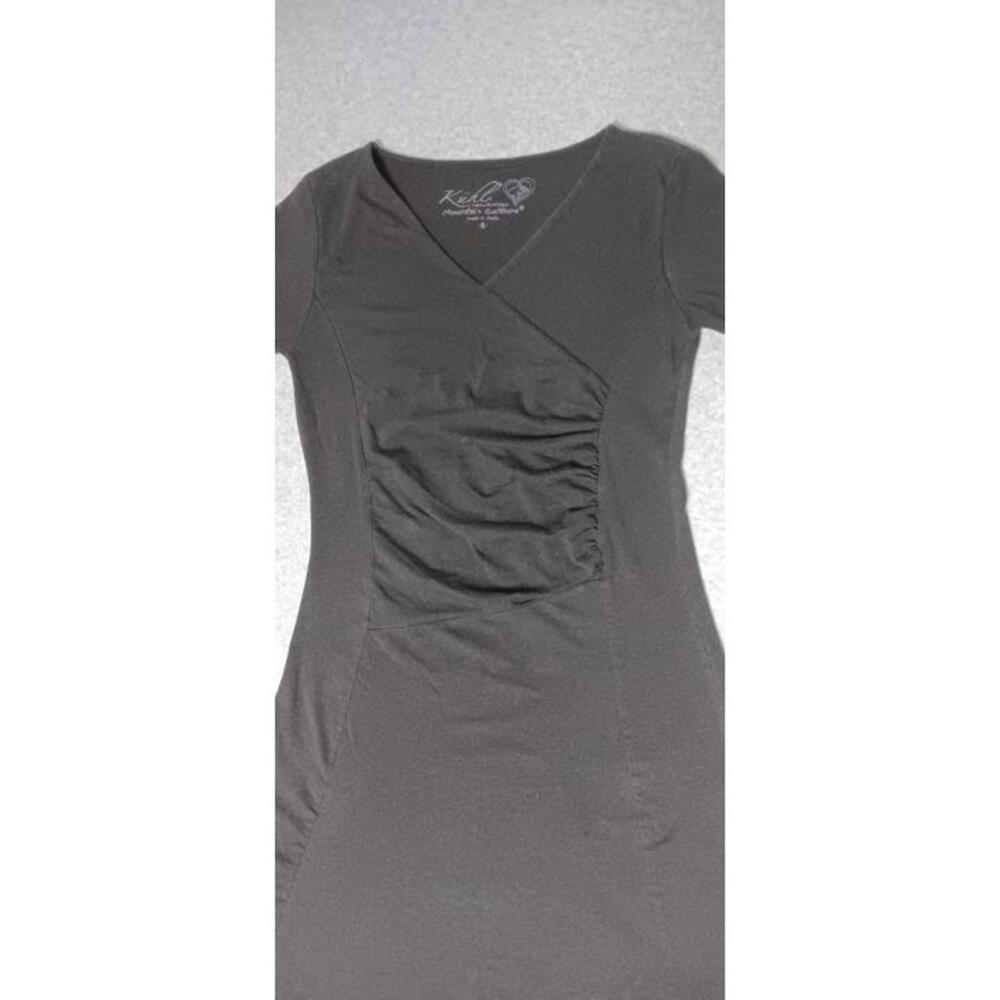 Kuhl Mountain Culture Dress Womens Size Small Black Short Sleeve Ruffled Middle - Picture 4 of 13